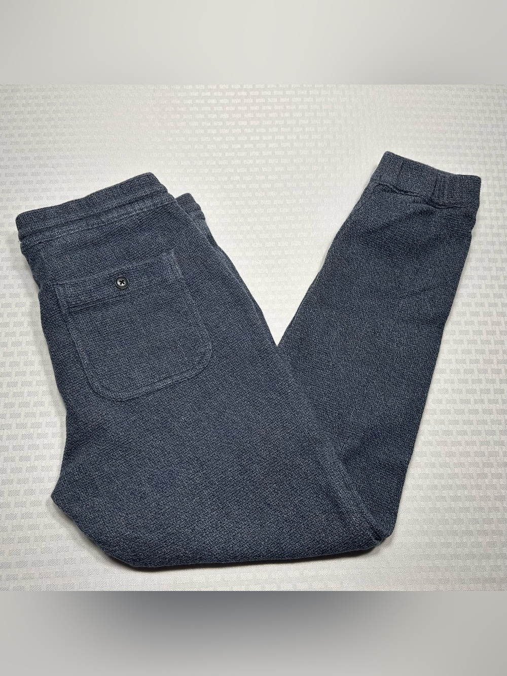 TAYLOR STITCH Apres Pant Blue Sashiko Organic Cotton Jogger Men's Medium EXC.!